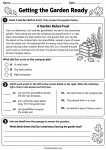 Getting the Garden Ready - Grade 2 2nd grade fall reading comprehension worksheet