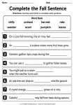 Complete the Fall Sentence printable worksheet