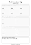 Teacher Answer Key answer key