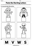Paste the Starting Letters printable worksheet