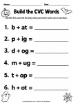 Build the CVC Words printable worksheet