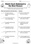 Match Each Statement to the Best Reason printable worksheet