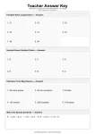 Teacher Answer Key answer key