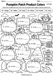Pumpkin Patch Product Colors printable worksheet