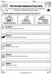 Pick the Best Halloween Class Party printable worksheet