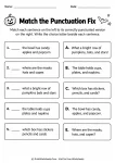 Match the Punctuation Fix printable worksheet