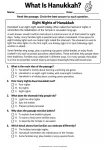 What Is Hanukkah? printable worksheet