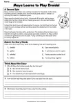 Maya Learns to Play Dreidel printable worksheet
