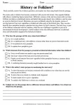 History or Folklore? printable worksheet