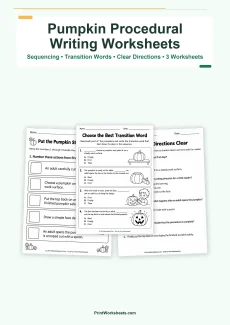 Halloween Worksheets Worksheet - How to Carve a Pumpkin Procedural Writing Worksheets | Free Printable