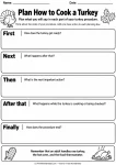 Plan How to Cook a Turkey printable worksheet