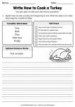 Write How to Cook a Turkey printable worksheet
