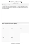 Teacher Answer Key answer key