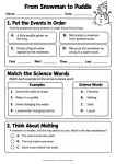 From Snowman to Puddle printable worksheet