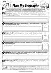 Plan My Biography printable worksheet