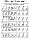 Which Sock Comes Next? printable worksheet