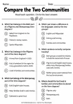 Compare the Two Communities printable worksheet