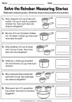 Solve the Reindeer Measuring Stories printable worksheet