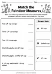 Match the Reindeer Measures printable worksheet