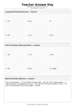 Teacher Answer Key answer key