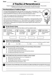 A Timeline of Remembrance printable worksheet