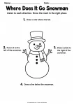 Where Does It Go Snowman printable worksheet