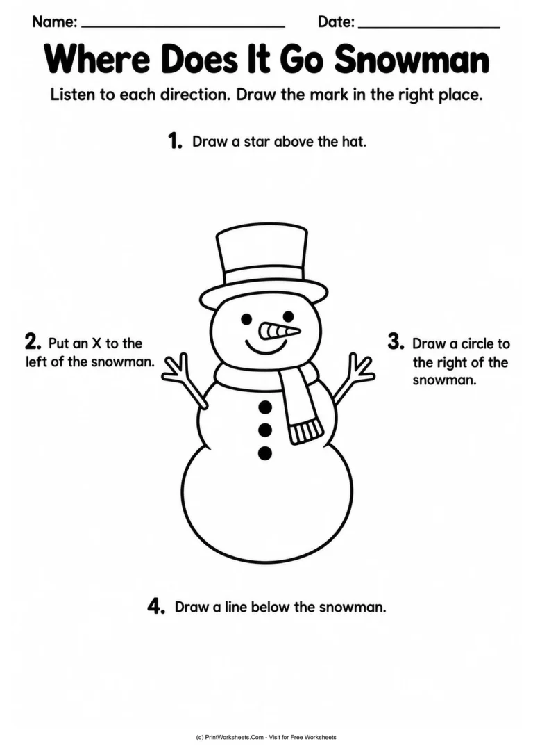 Where Does It Go Snowman Where Does It Go Snowman printable worksheet