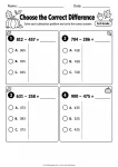 Choose the Correct Difference printable worksheet