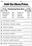 Add the Menu Prices printable worksheet