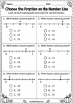 Choose the Fraction on the Number Line printable worksheet