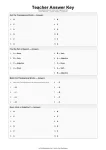 Teacher Answer Key answer key