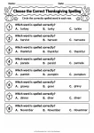 Choose the Correct Thanksgiving Spelling printable worksheet