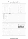 Teacher Answer Key answer key