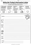 Write the Turkey’s Persuasive Letter printable worksheet