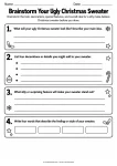 Brainstorm Your Ugly Christmas Sweater printable worksheet