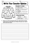 Write Your Sweater Opinion printable worksheet