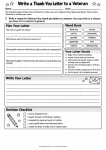 Write a Thank-You Letter to a Veteran - Grades 2-4 Veterans Day letter writing worksheet