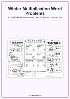 Winter Worksheets Worksheet - Winter Multiplication Word Problems Worksheets – Free PDF | Free Printable