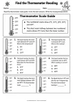 Find the Thermometer Reading - Grade 2 thermometer reading worksheet