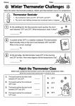 Winter Thermometer Challenges - Grade 2 thermometer reading worksheet